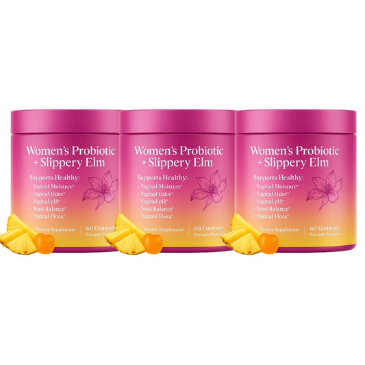 Women's Probiotic + Slippery Elm Gummies 3 Pack